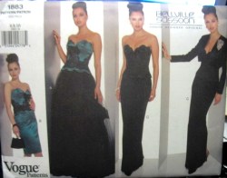 1883 VOGUE SASSOON BUSTIER, BOLERO, FLARE- STRAIGHT SKIRT PATTERN 6-10, or 12-16 UNCUT CHOICE 